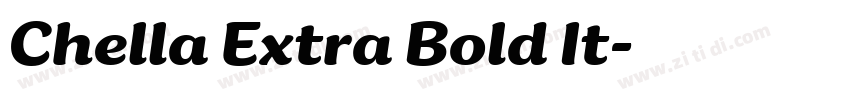 Chella Extra Bold It字体转换